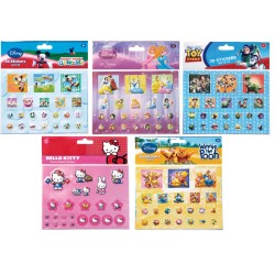 Espositore 48 Stickers adesivi 3D Licenza