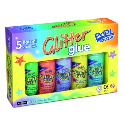 Glitter Glue 120ml - 5pz - 1 x VE/AR/LI/GI/CE