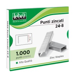 Punti zincati 8mm. 1000pz. 24-8