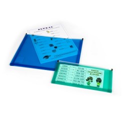 Busta PP con zip a pressione 25,8x13,3 colori ass.