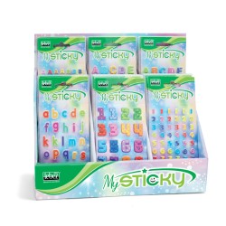 Esp.48 blister (8x16) stickers  lettere-numeri 3D
