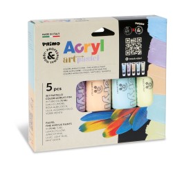 Set artistico 5 tubi acrilico 75ml colori pastello