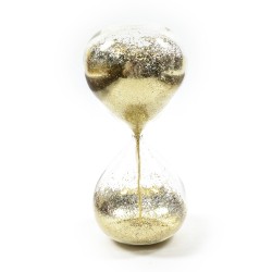 Clessidra vetro sabbia oro h 20 in conf. regalo