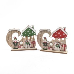 Casetta Elfo in legno 24x19 2 soggetti