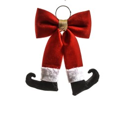 Dietroporta fiocco rosso con gambe elfo 25x40
