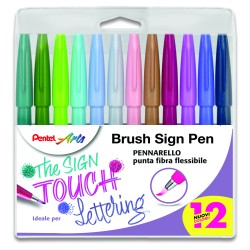 Taschina 12 Brush Sign Pen pennarelli p. pennello