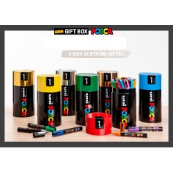 Gift Box Metal 18 marker UNIPOSCA PC5 (metal)