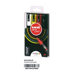 Astuccio appendibile 4 UniPosca PC5 colori base