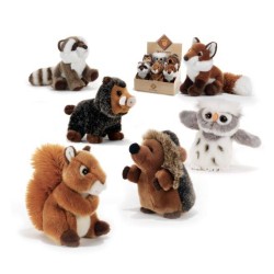 6pz Peluche PICCOLI ANIMALI DELLA FORESTA H.21cm