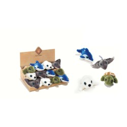 Peluche piccoli animali del mare  h13cm 12 sog ass