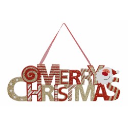 Dietroporta Merry Christmas c/glitter cm.30