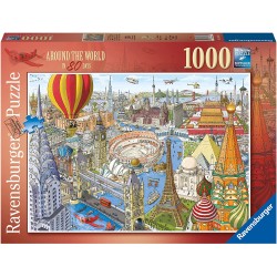 PUZZLE RAVENSBURGER 1000 PZ. GIRO MONDO 80 GIORNI