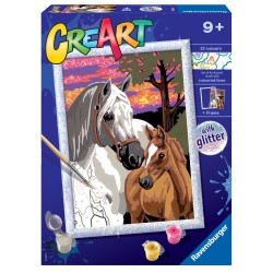 CREART CAVALLI AL TRAMONTO