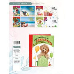 Sc.12 Bg compleanno cani gatti 4 sogg 12x18