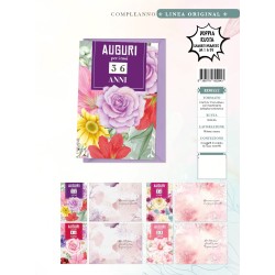 Sc.12 Bg compleanno fiori 1/99 4 sogg 12x18