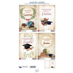 Sc.12 biglietti Laurea classica 4 soggetti 12x18