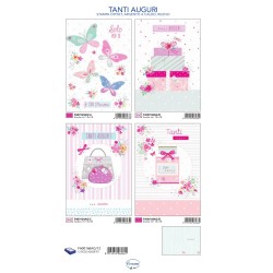 Sc.12 Bg. Tanti Auguri femminile 4 soggetti 12x18