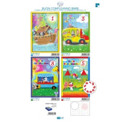 Sc.12 Bg.compleanno Bimbi con rotella 1-9 12x18