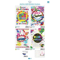 Sc.12 Bg.Compleanno Scuola 4 soggetti 12x18