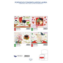 Sc.12 Bg.Laurea portasoldi c/bustina 4 sogg.12x18