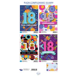 Sc.12 Bg.Compleanno 18 Anni 4 sog c/oro 12x18