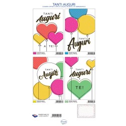 Sc.12 Bg. Tanti Auguri palloncini 4 soggetti 12x18