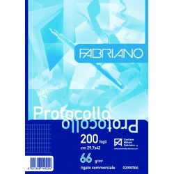 Pacco da 200 fogli protocollo Fabriano