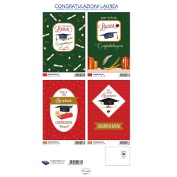 Sc.12 biglietti Laurea  4 soggetti 12x18