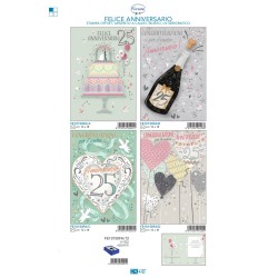 Sc.12 Bg.Anniversario 25° 4 sog 12x18