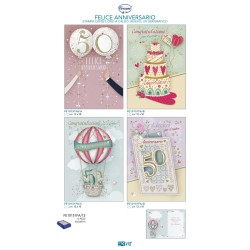 Sc.12 Bg.Annivers.50 anni 4 sog. oro rilievo 12x18