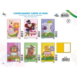 Sc.12 Bg Compleanno Bimbi Carta di Riso 6sog