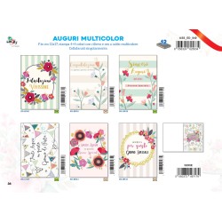 Sc.12 Bg Auguri  Multicolor c/oro 6 sogg