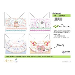 Sc.12 Biglietti Matrimonio portasoldi 4sog 12x18