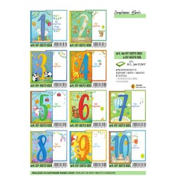 Sc.6 Biglietti COMPL.BIMBI NUMERO SINGOLO - 12x18