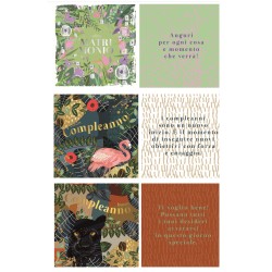 Esp. 54 Biglietti AUGURI cm.15x15 CON FARFALLA Ugotesi - marchi generici | Auguri 