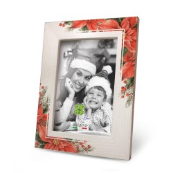 Cornice legno Natale stelle natale 13x18