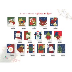 Esp.96 minibiglietti Carta Riso 6x7 16 sog Natale