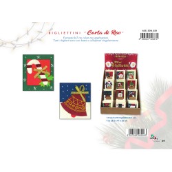 Esp.96 minibiglietti Carta Riso 6x7 16 sog Natale Editaly | Biglietti Natale Fantasia 