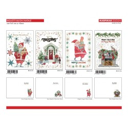 Sc.12 Biglietti Merry Christmas c/oro 4 Sogg.12x18