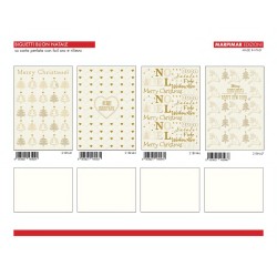 Sc.12 Bg.Merry Christmas perlato c/oro 4 sog.12x18