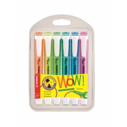 Astuccio 6 Evidenziatori Stabilo SWING COOL