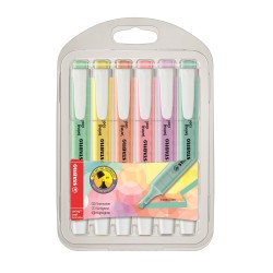 Astuccio 6 Evidenziatori Stabilo SWING COOL PASTEL