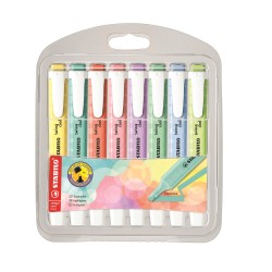 Ast. 8 Evidenziatori Stabilo SWING COOL PASTEL