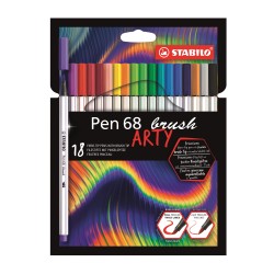 Pen 68 Brush Arty astuccio cartone 18 colori