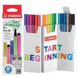 Astuccio cart. ZIG_ZAG 18 Stabilo Pen 68