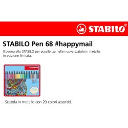 Pen 68 scatola metallo 20 colori Happymail Hartung