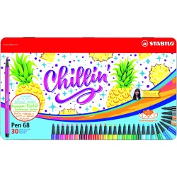 Pen 68 scatola metallo 30 colori Happymail Ananas