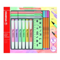 Set Stabilo Pastel Collection 12pz + righello