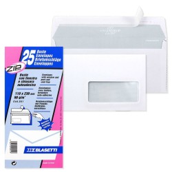 Cf. 25 Buste strip adesivo finestra 90 g.11x23 551