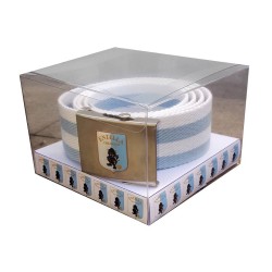 CINTURA TESSUTO V.ENTELLA fibbia cromata c/logo